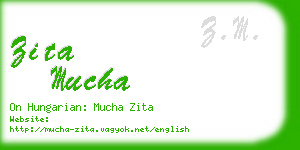 zita mucha business card